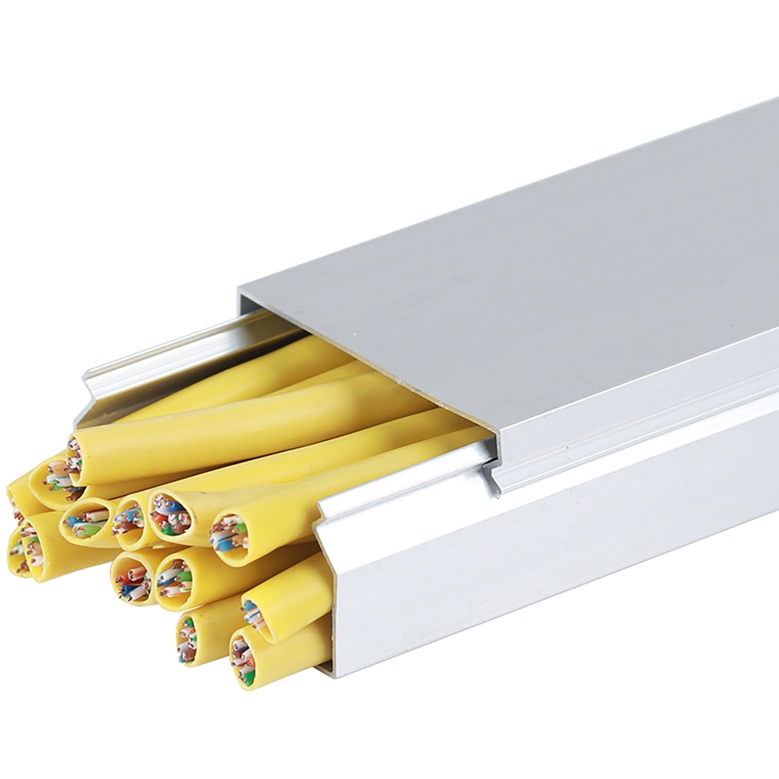 Cord Cable Wire Cover Duży, Montowany Na Ścianie/podłodze Organizer Do Kabli, Bieżnia, Metalowy Narożnik Do Użytku Domowego, Kanał Zabezpieczający Przewody((3.94x1.97in)100x50mm)