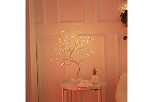 KHTO Premium Battery Operated Table Decor: 108 LED Bonsai Tree Light Adds...