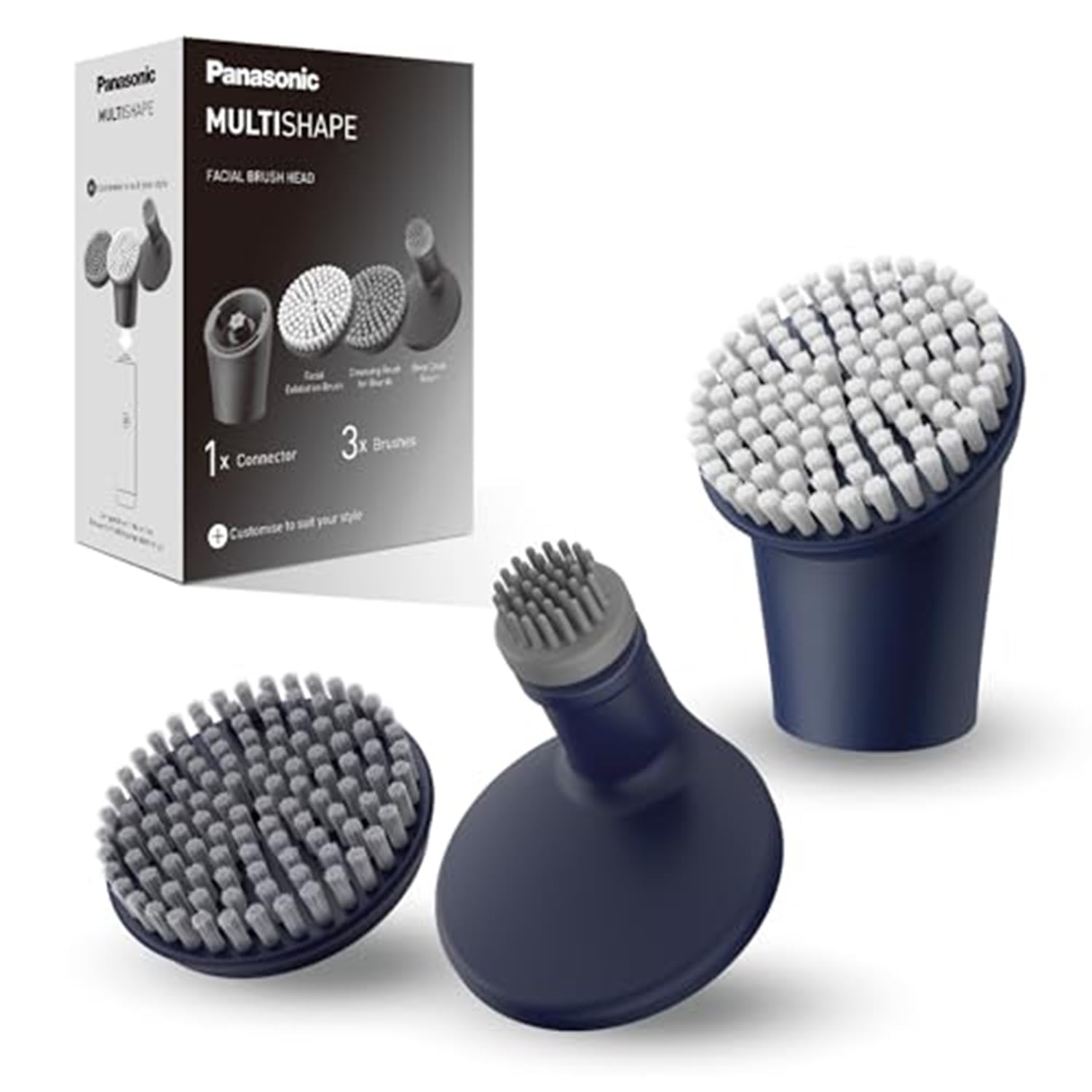 Panasonic Panasonic ER-CFB1 Multishape Modular Personal Care System, Facial Brush Head Attachment Set, Exfoliation and Cleansing Beard Bru