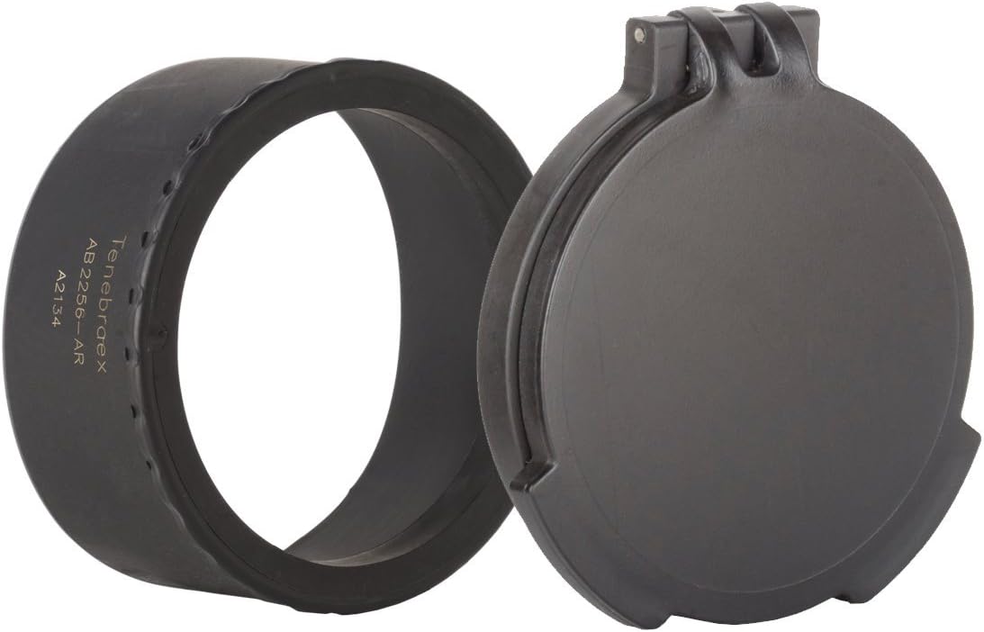 Tenebraex Objective Flip Cover with Adapter Ring Compatible with Burris, Sig Sauer, Sightron, Tract, Vortex Scopes (AB2156-FCR)