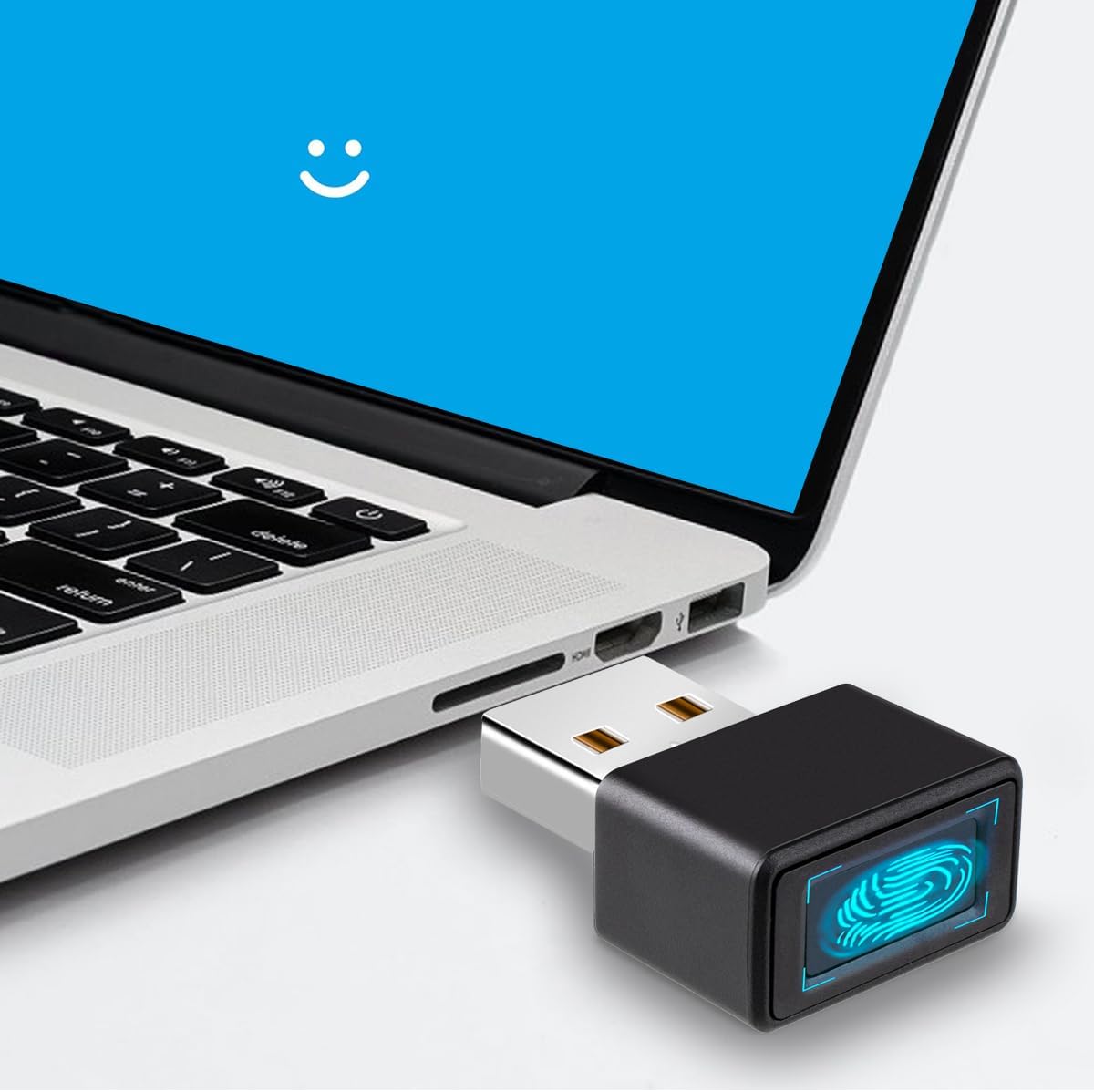 USB Fingerprint Key Reader - Windows Hello,for Windows 10/11 Laptop & PC Unlock File Encryption Fingerprint Scanner 360° Touch Speedy Matching Security Key