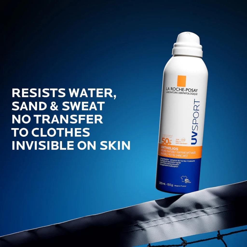 La Roche Posay Anthelios UV Sport Niewidoczna mgiełka chłodząca SPF50+, wszystkie rodzaje skóry, 200 ml