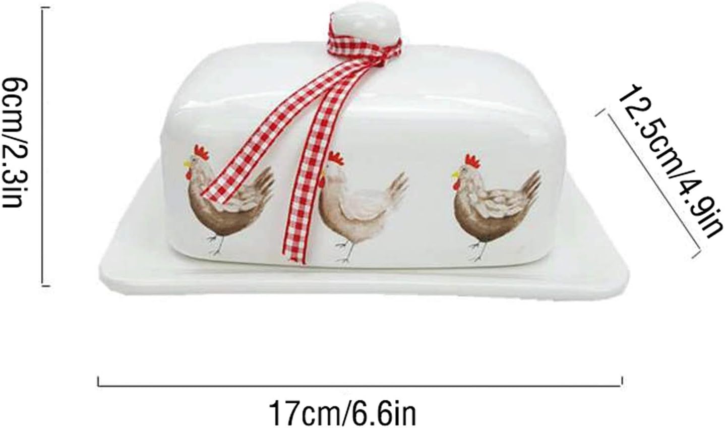 butter dish Butter Dish with Lid Can Be Used As a Cooked Food Tray, Crisper, Family Snack Tray, and Can Be Put Into the Butter Holder of the Dishwasher Butter Plate (Color : C)