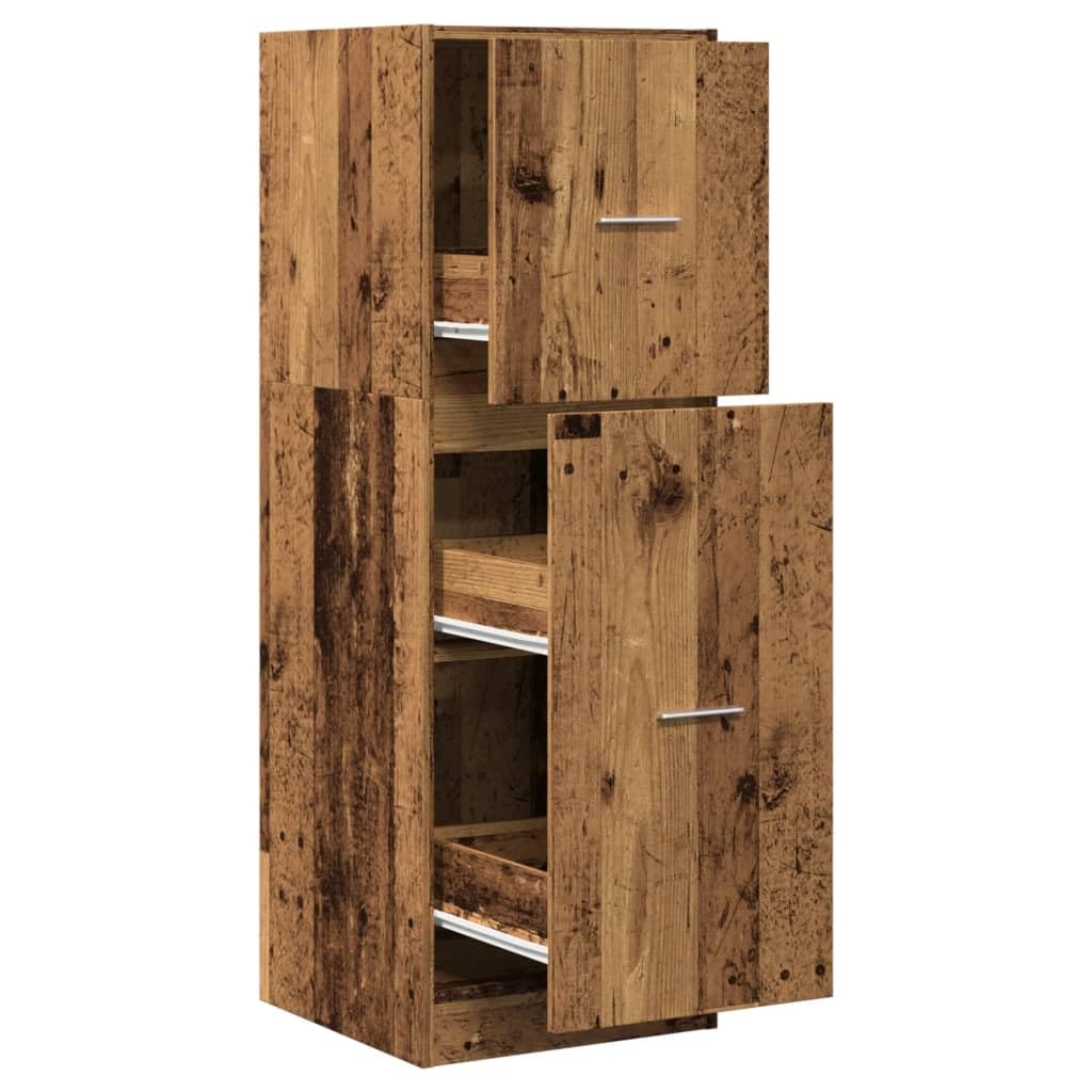 Apothekerschrank Altholz-Optik40x41x118 cm Auszugschrank