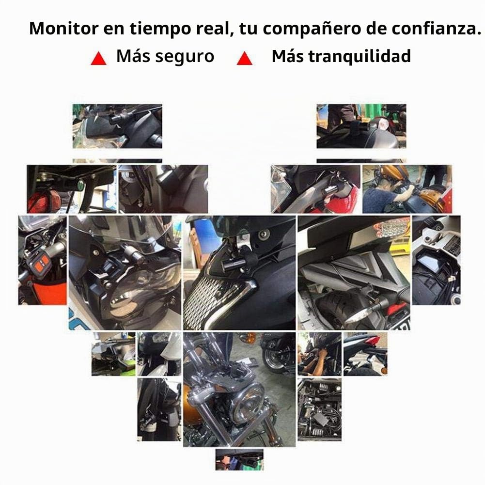 Cámara Grabadora de Moto, DashCam Moto DVR HD, 1080P Video Recorder, 120 Grados