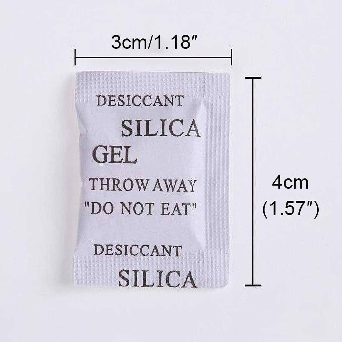100 Paquetes Bolsas De Gel De SíLice Sachets Desecante Pequeño absorbente de humedad seguro para almacenamiento sin olor