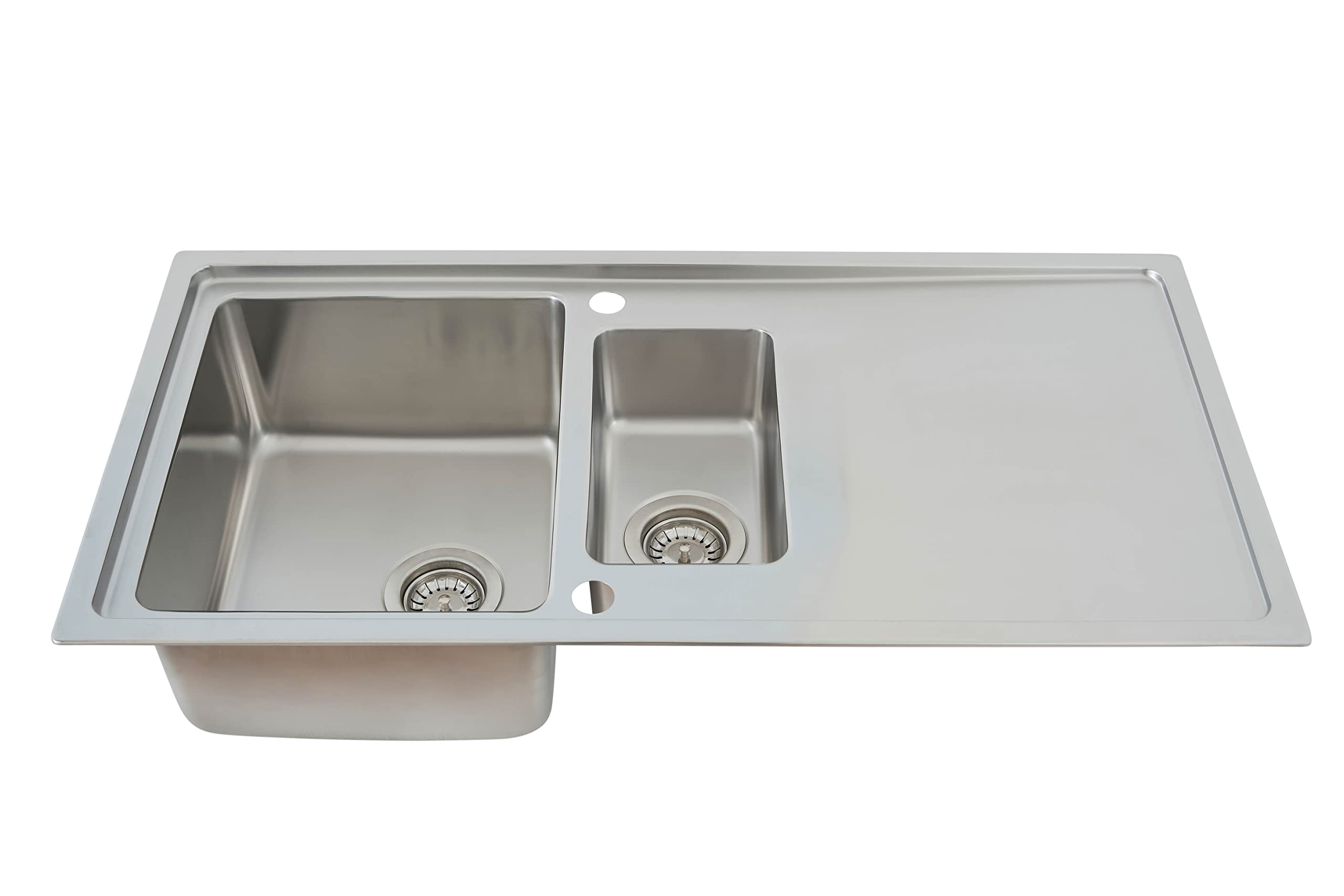 Respekta Lavello, inox, 100x50 cm, 2 vasche