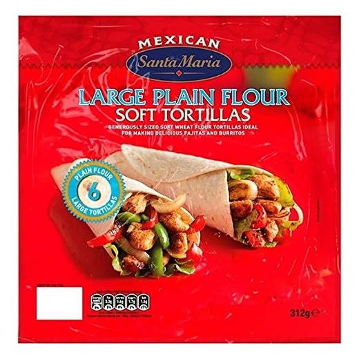 Santa Maria stor Mehl-Tortilla 320G – förpackning med 6