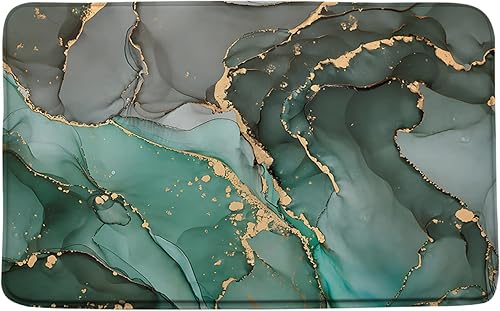 Miniatura 8 de Tapete de baño de mármol rosa Truquoise con textura abstracta y moderna, rayas doradas, de lujo, acuarela, geométrica, tinta artística, impresión