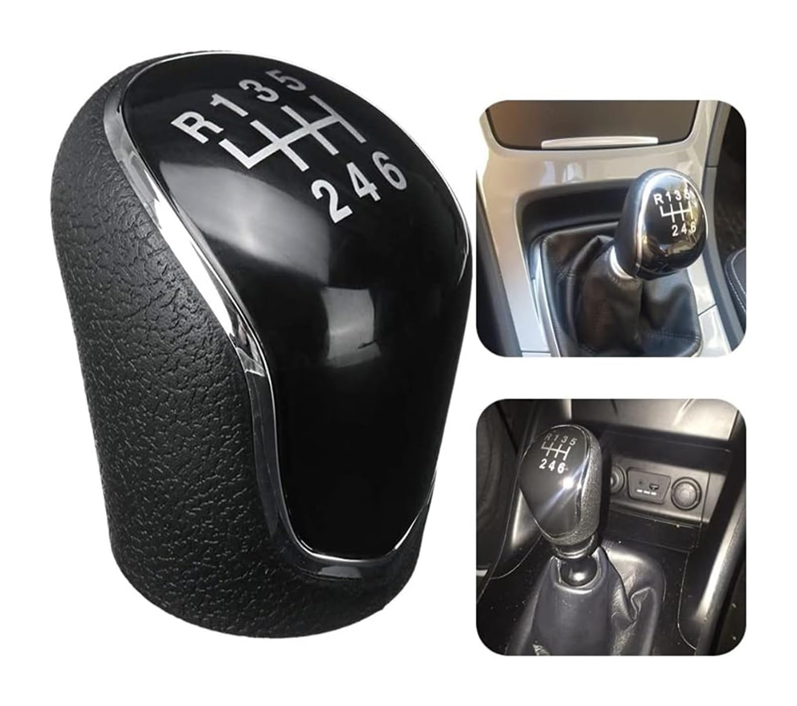 Ręczna gałka zmiany biegów do Hyundai IX35 2012-2016 6-biegowa gałka zmiany biegów ręczna dźwignia zmiany biegów głowica kija piłka ręczna (krótki drut) (czarna)