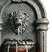 Teamson Home 32.1 in. Wall-Mounted Lion Head Stone LED Outdoor Water Fountain for Gardens, Landscaping, Patios, Balconies, Lawns to Create a Calming Oasis in Outdoor Living Spaces, Antique Bronze