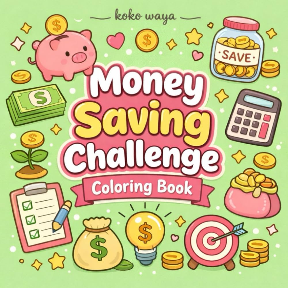 money saving challenge coloring book: Creative Budget Planner Designs for Stress Relief and Financial Focus