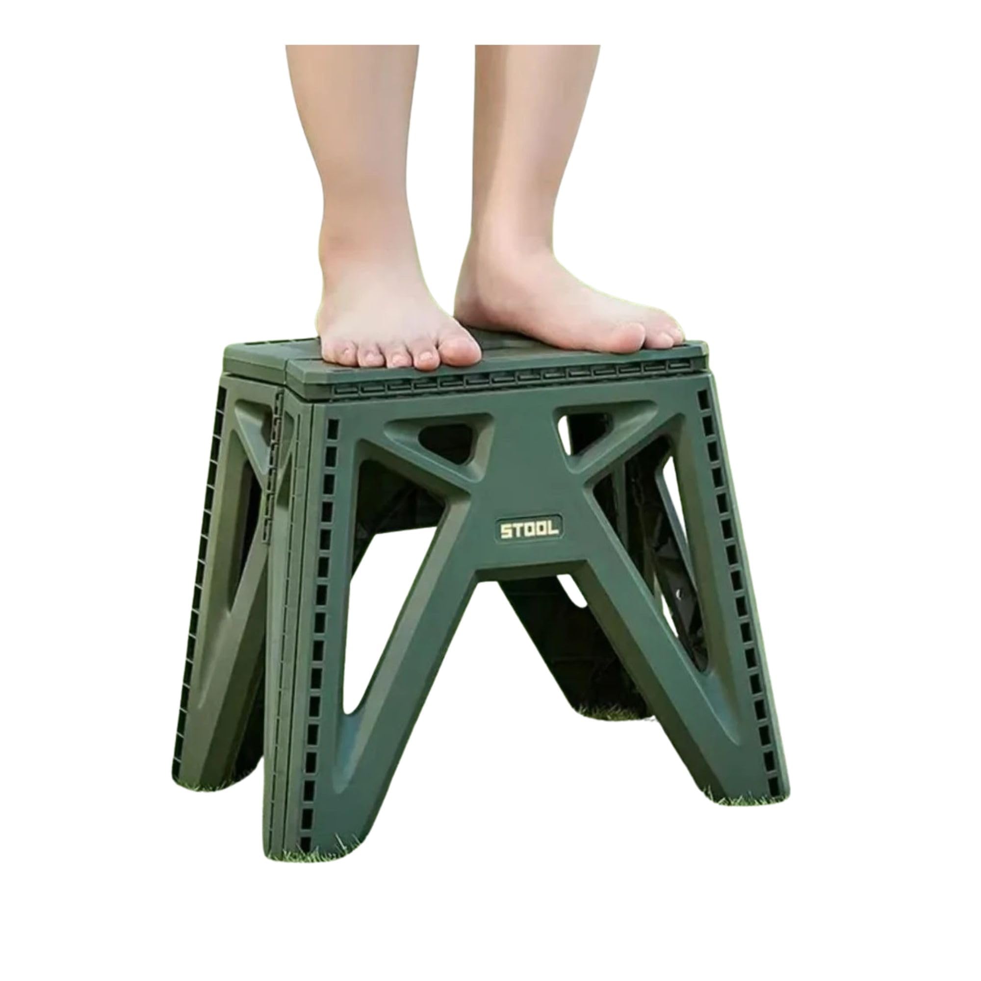 Folding Step Stool 18 Inches | Strong Portable Kitchen Stool for Adults & Kids | Foldable Step Ladder for Home, Garden, Kitchen & Bathroom Use, Multicolor-image-3