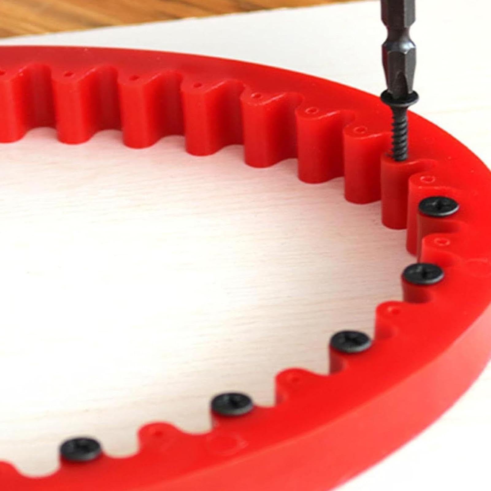 Flexible Oberfräsen-Kantenführung – Für Präzise Kurven & Bögen (190 Mm, Rot)