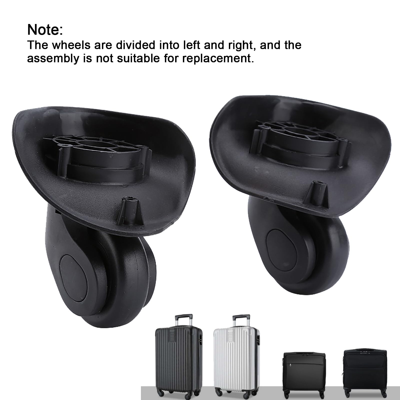 Sutinna Luggage Caster, Suitcase Wheels Left and Right Casters Wheels Replacement Kit for Trolley Suitcase - Image 6 thumbnail