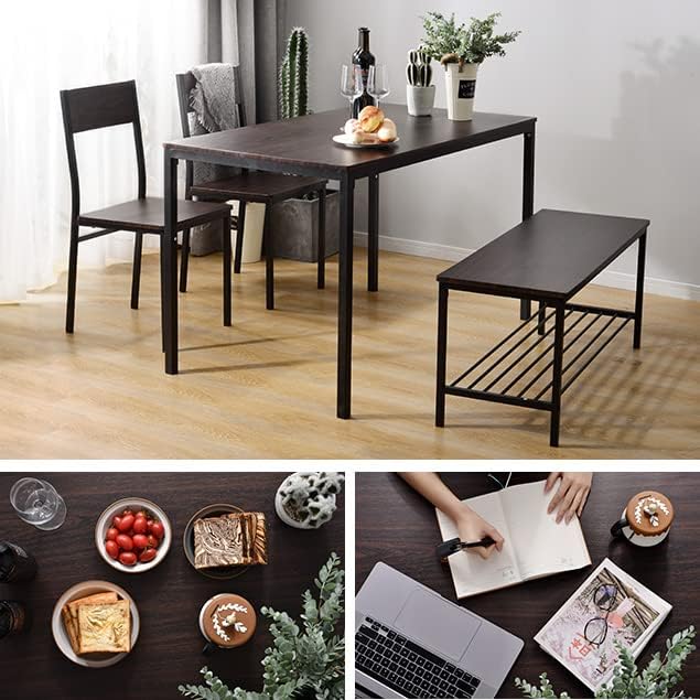 ダイニングテーブルセット4人用 4点セット モダン シンプル ヴィンテージ 食卓 4人掛け 京倉庫から購入者まで3-7日 (幅120