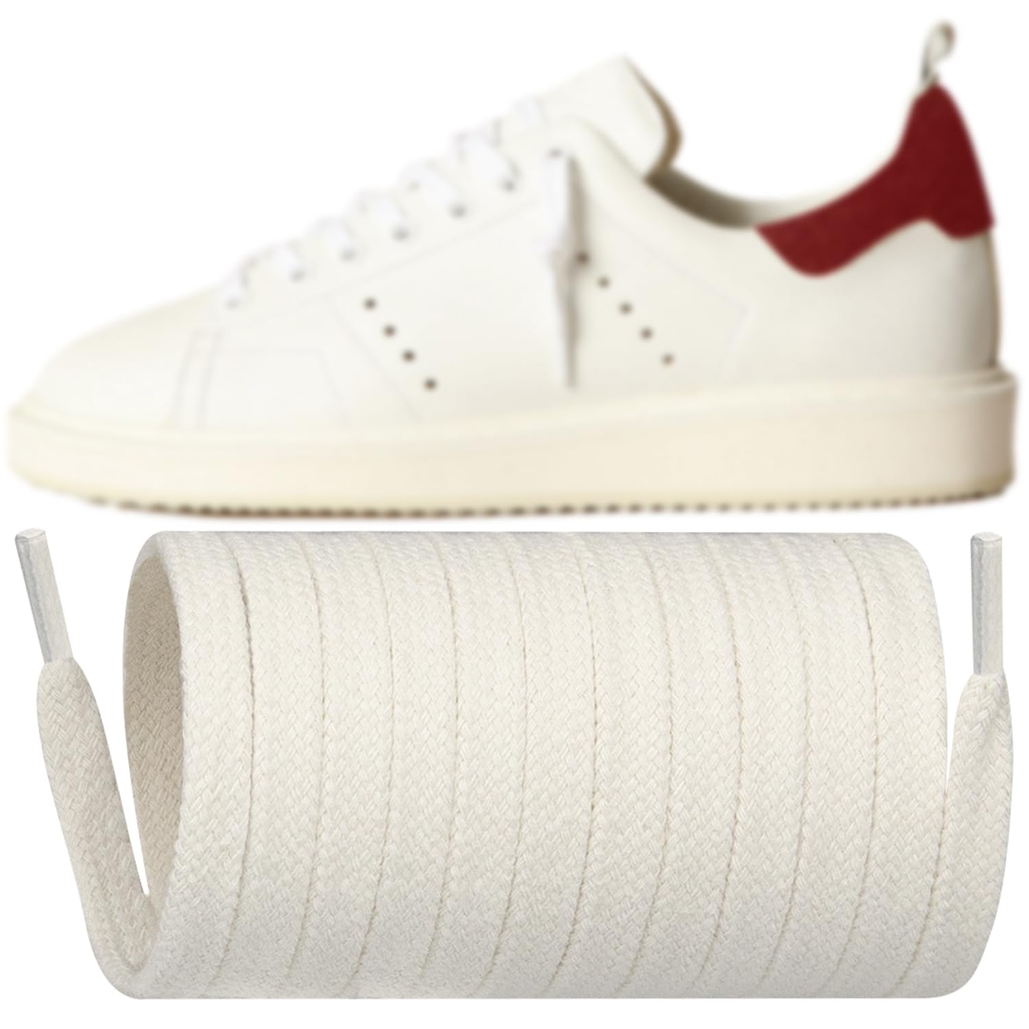 8MM Shoe Laces for Golden Goose Sneaker, Flat Shoelaces Replacement Shoes Strings