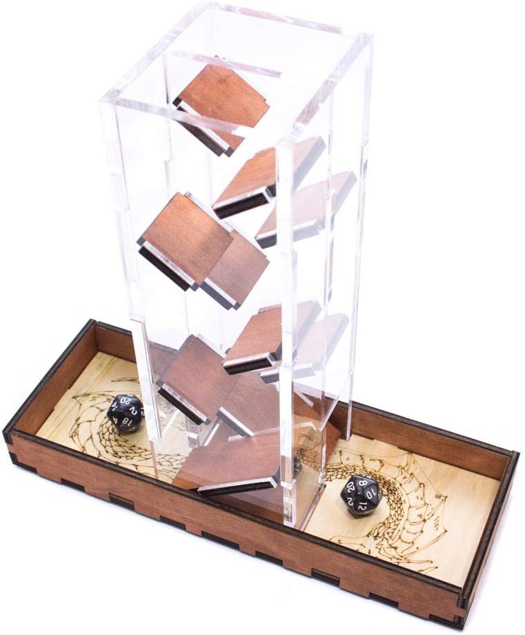 C4Labs Dueling Dice Tower - Dragon Engraving - Gunstock