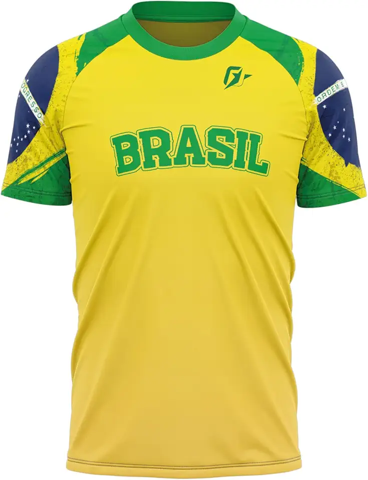 Camiseta Filtro UV Brasil Bandeira OverFame