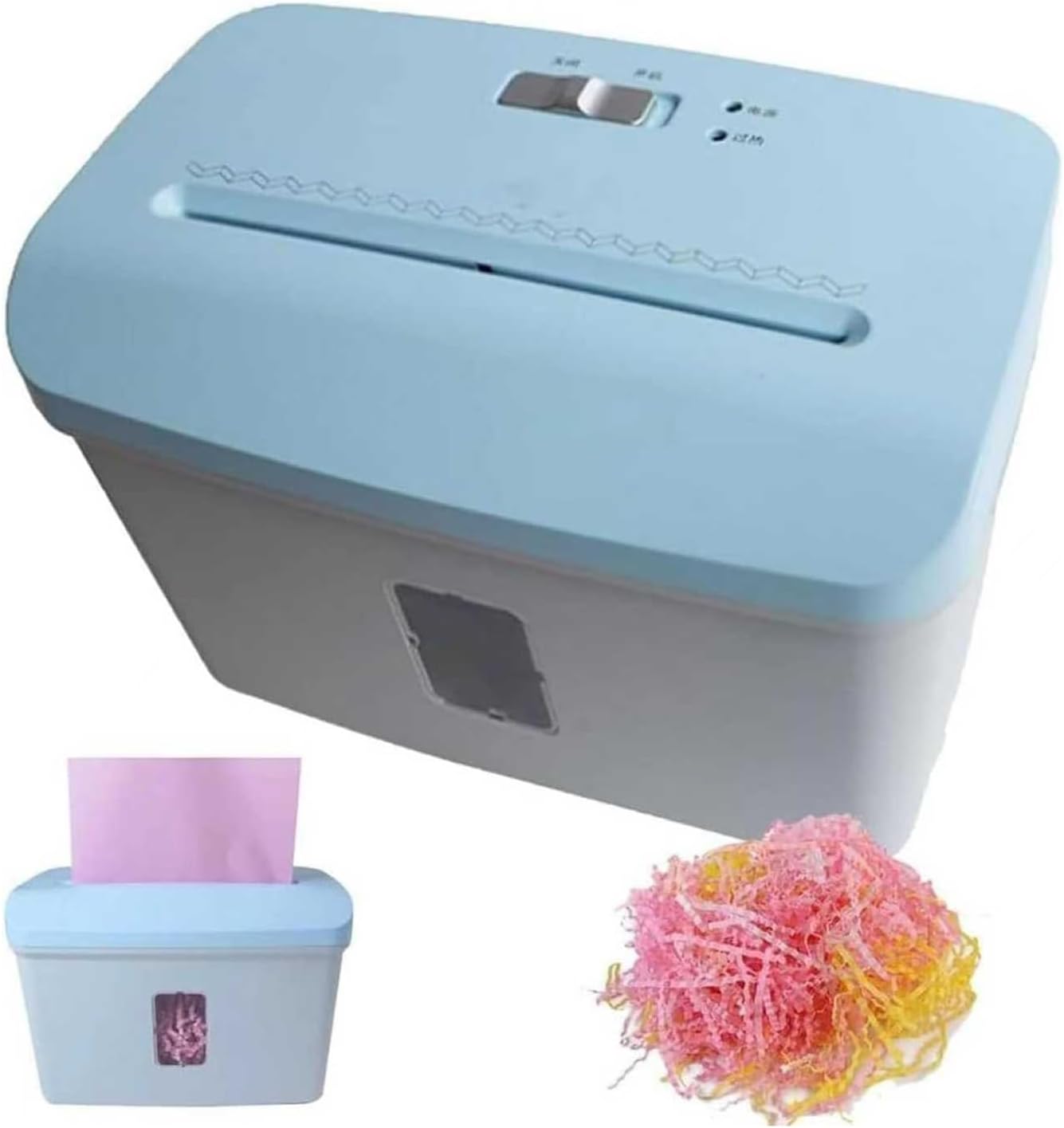 7.5L Automatic Zig Zag Paper Cutter, Paper Shredder, with Visible Transparent Window, Silk Category Lafite Paper/25g A4/70g, Ideal for Gift Packaging and Birthday Decor