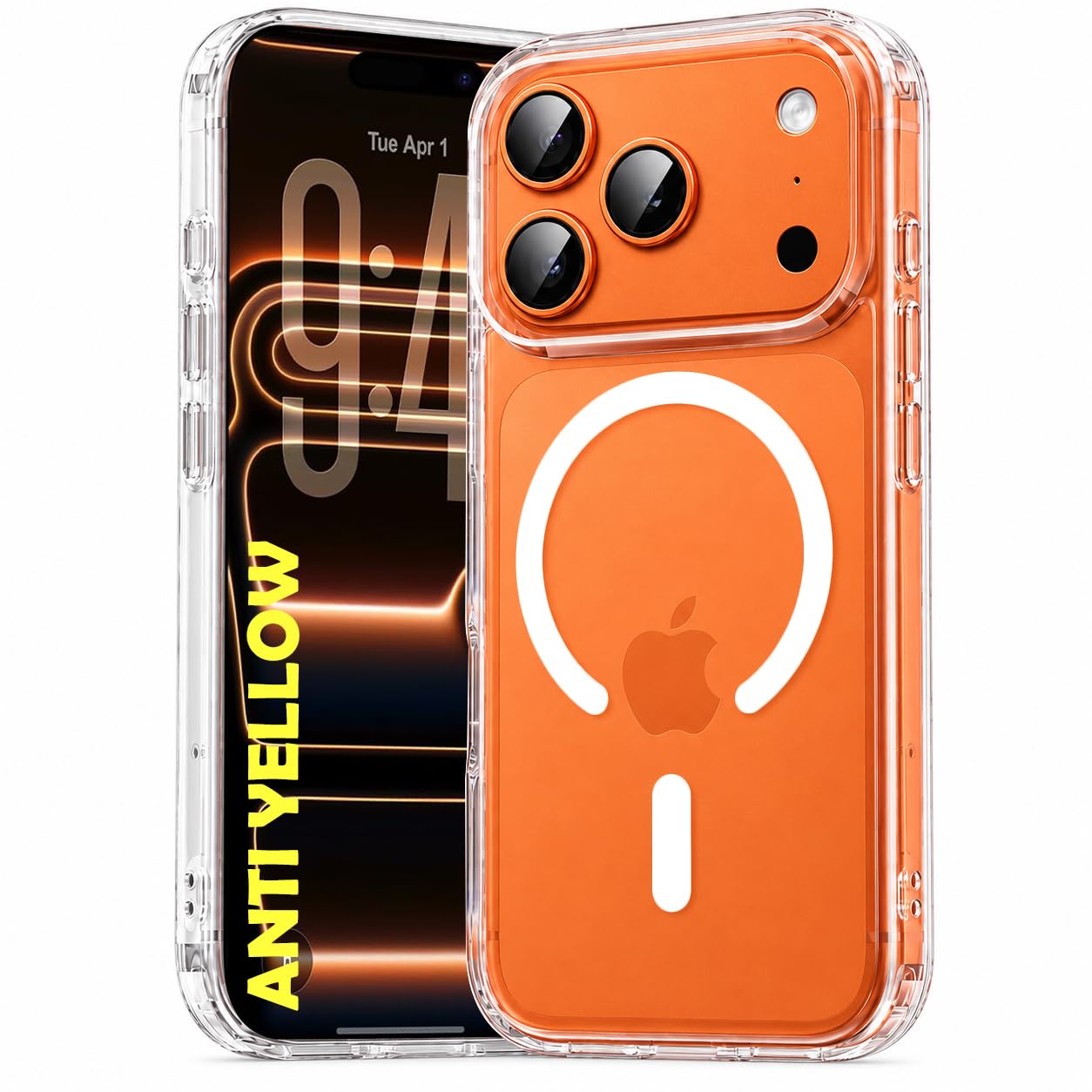 DIZORO Crystal Clear Magnetic Compatible with iPhone 17 Pro Case with Anti-Yellow Anti-Scratch | Shockproof Transparent Cover-image-13