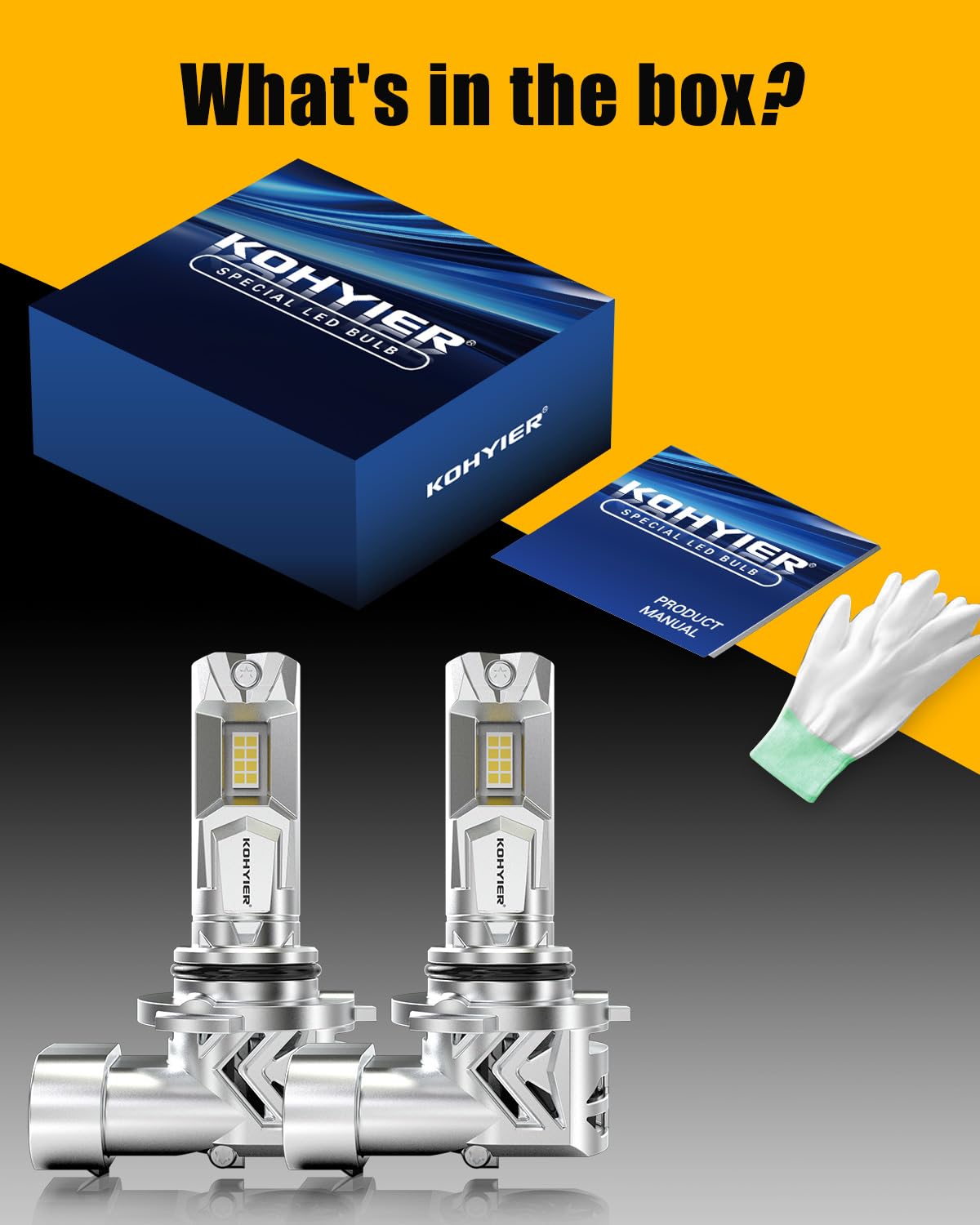 Żarówka LED HB4 100W 40000LM, 800% Jaśniejsza Światło Białe 6000K, Miniaturowa Żarówka Przednia 9006 HB4 LED W Skali 1:1, System Plug And Play, Opakowanie 2 Sztuki