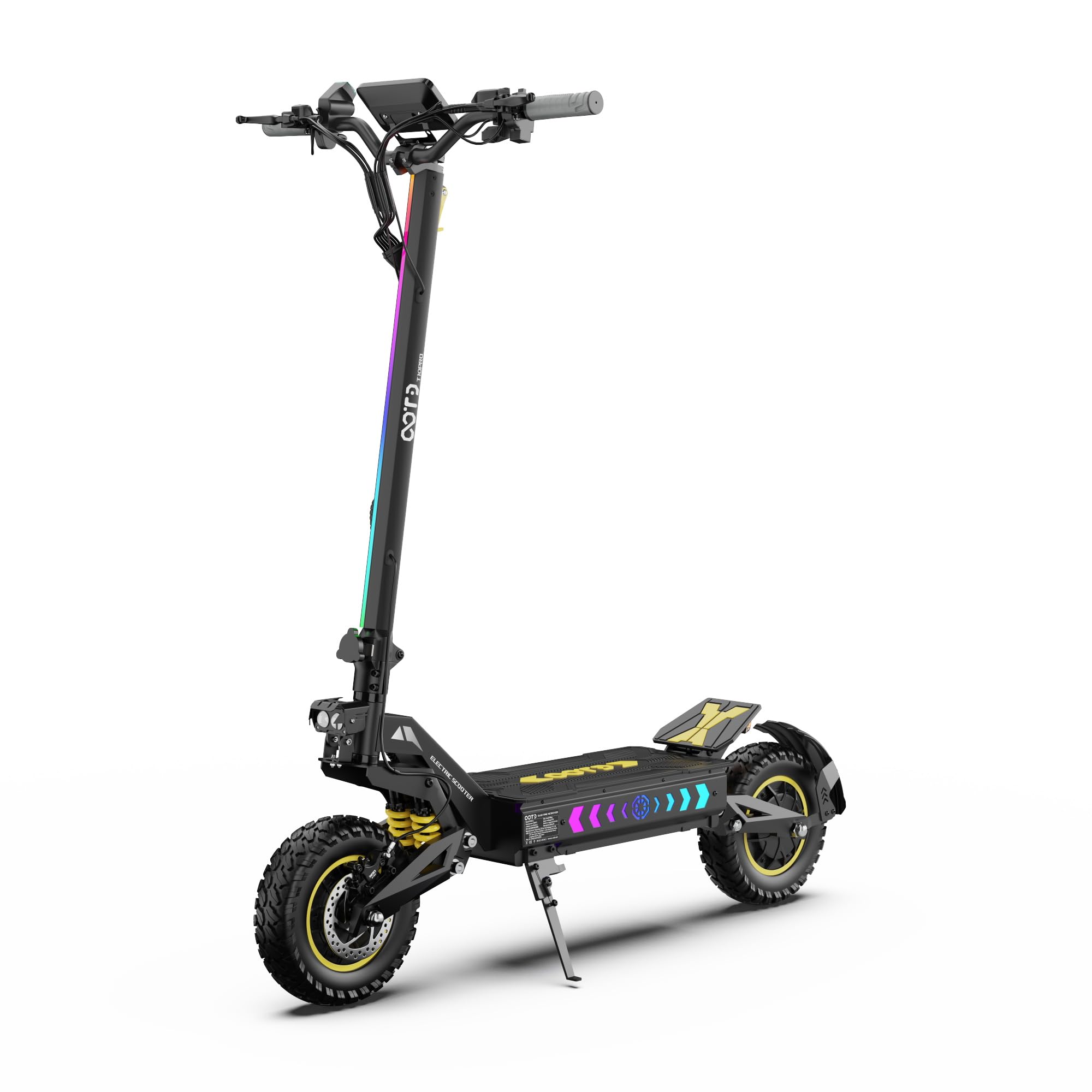 RAYI T10 Patinete Eléctrico Potente para Adultos: Batería de 52V 23.4Ah con autonomía de 65-70 km, Ruedas Todoterreno de 11 Pulgadas, Patinete eléctrico con Arranque por Llave.