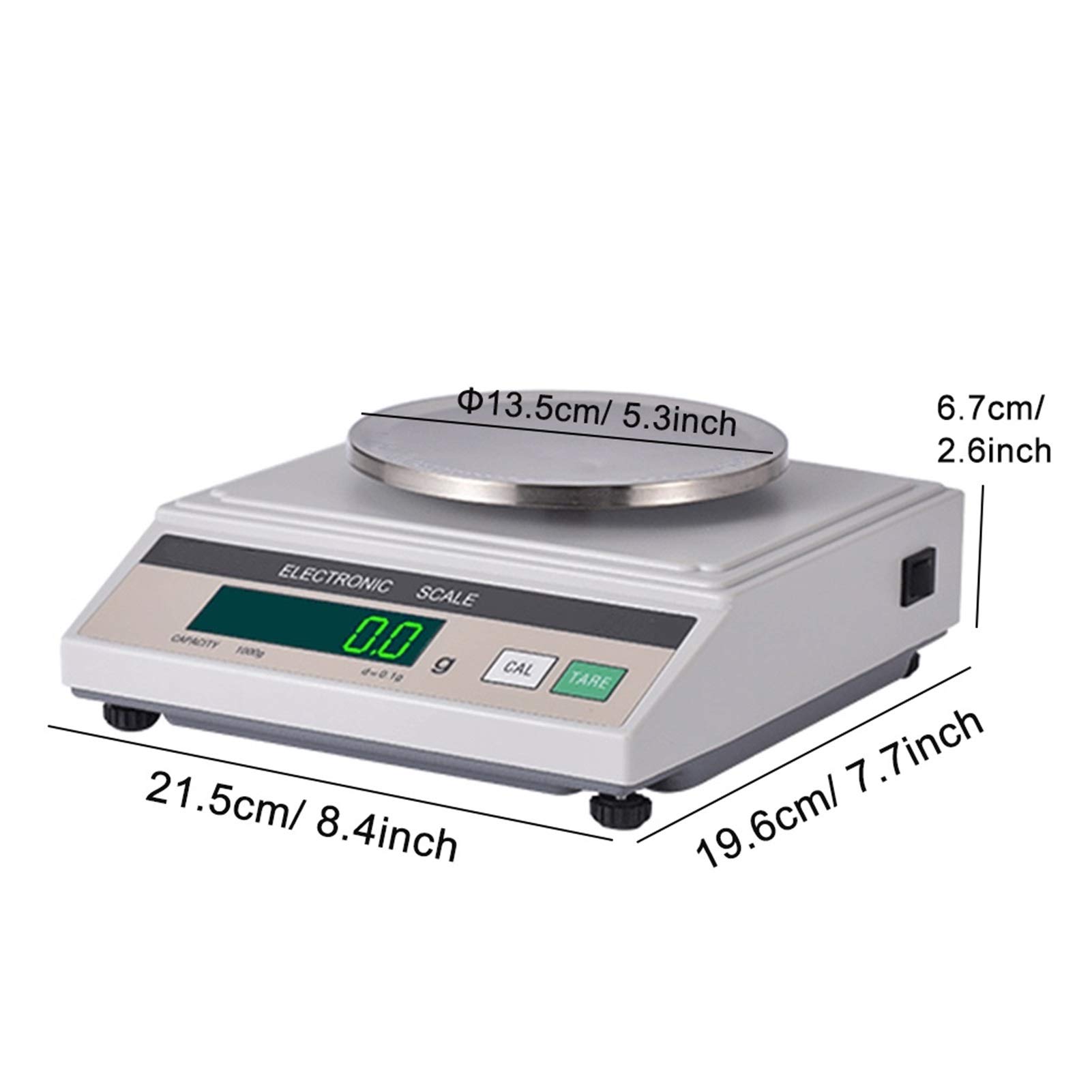 Balanza de Laboratorio Digital, pesaje en Gramos, balanza electrónica de Alta precisión, pesaje científico, joyería, Industria y conteo, 1000 g/1 g,1000g/1g