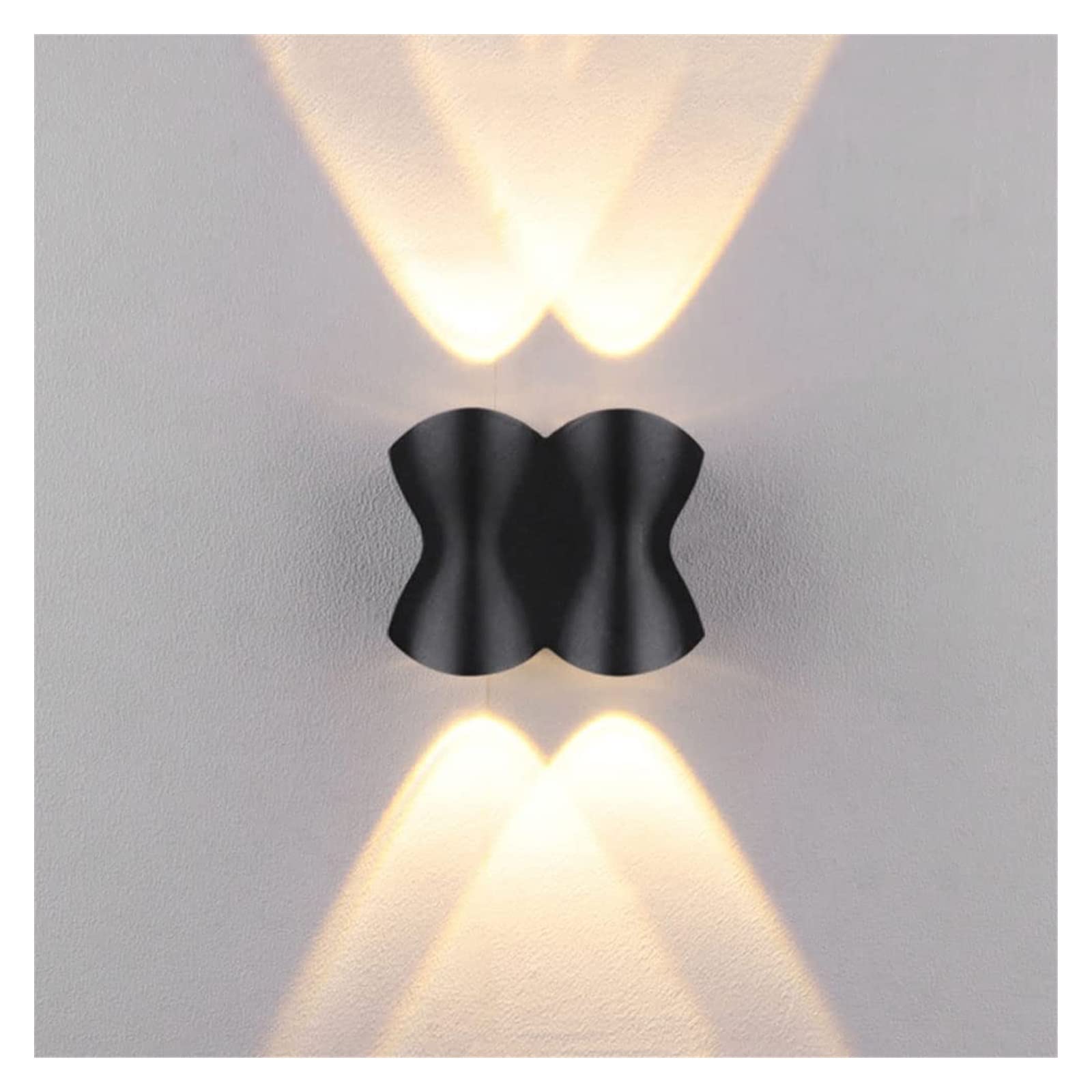 SXWNBIFH wall lamp Wall Lamp Light LED Outdoor Wall Light Black Porch Lamp, Up Down Aluminum Wall Sconce, IP65 Waterproof Indoor Wall Spotlights, Garden Lights Bathroom Sconces, 3000K Exterior Wall