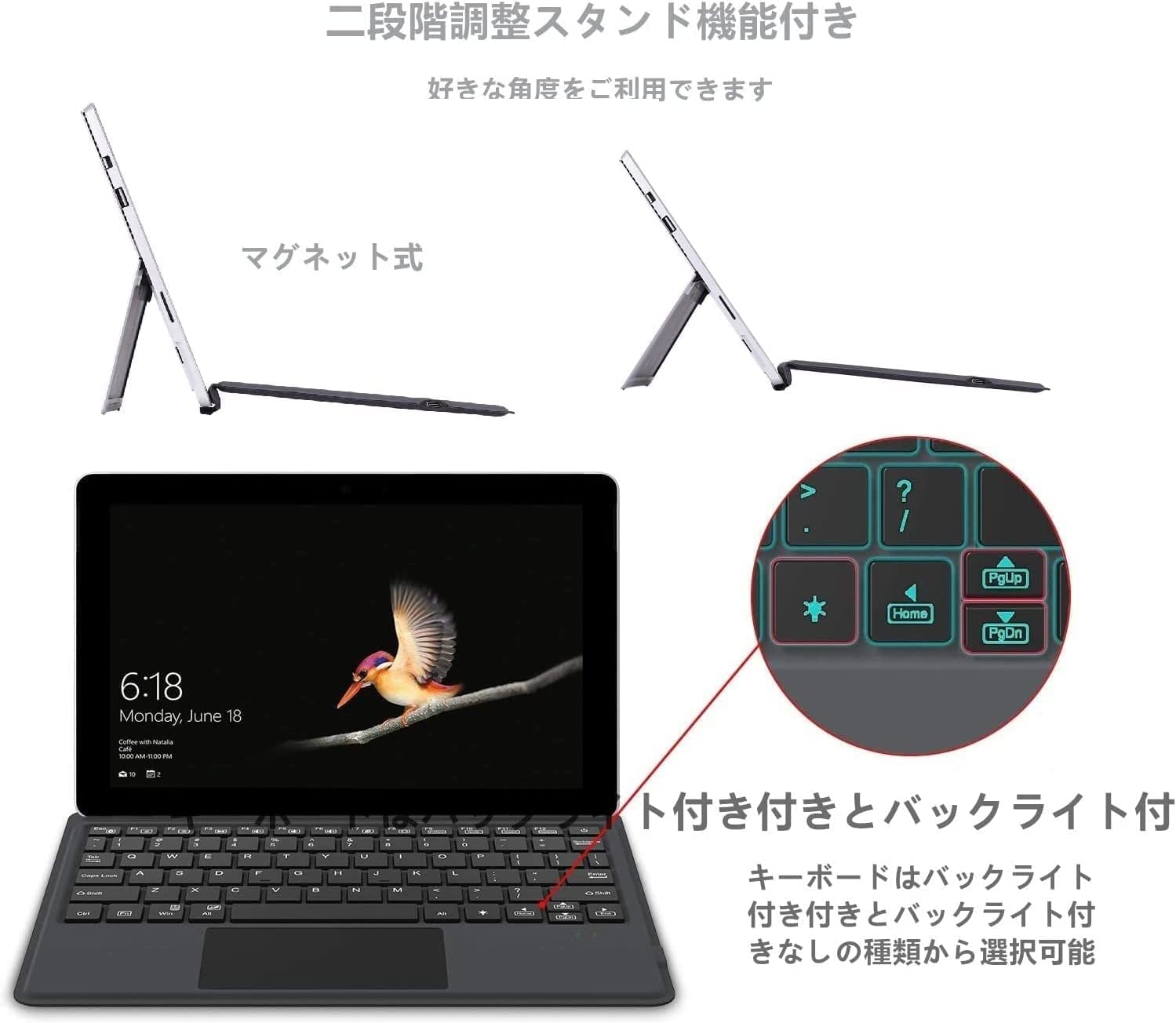 Amazon | Surface pro3 pro4 pro5 pro6 pro7 キーボード タッチパッド 