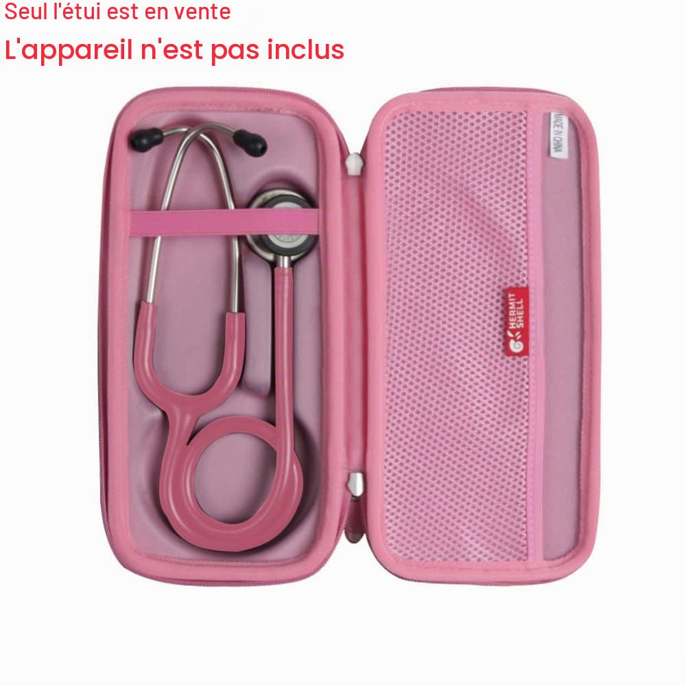 Hermitshell Étui de voyage pour stéthoscope de surveillance 3M Littmann Classic III (Rose)