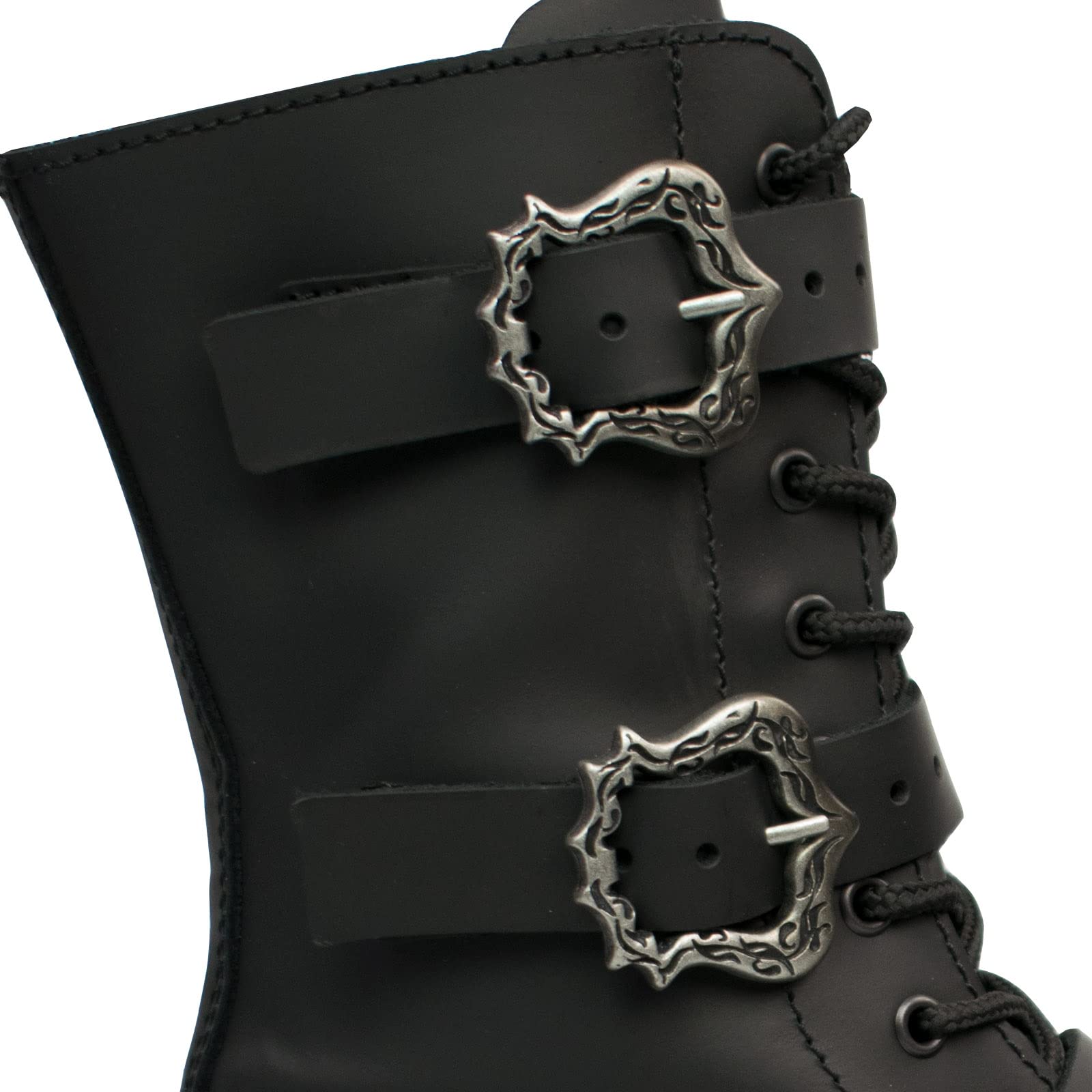 Alpha Rangers 10-loch Boot Schwarz Ranger Unisex Schnallen Buckles Gothic 5060