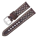HFERHT Genuine Leather Watchbands 20mm 22mm Women Men Compatible with Samsung Galaxy Watch 42mm