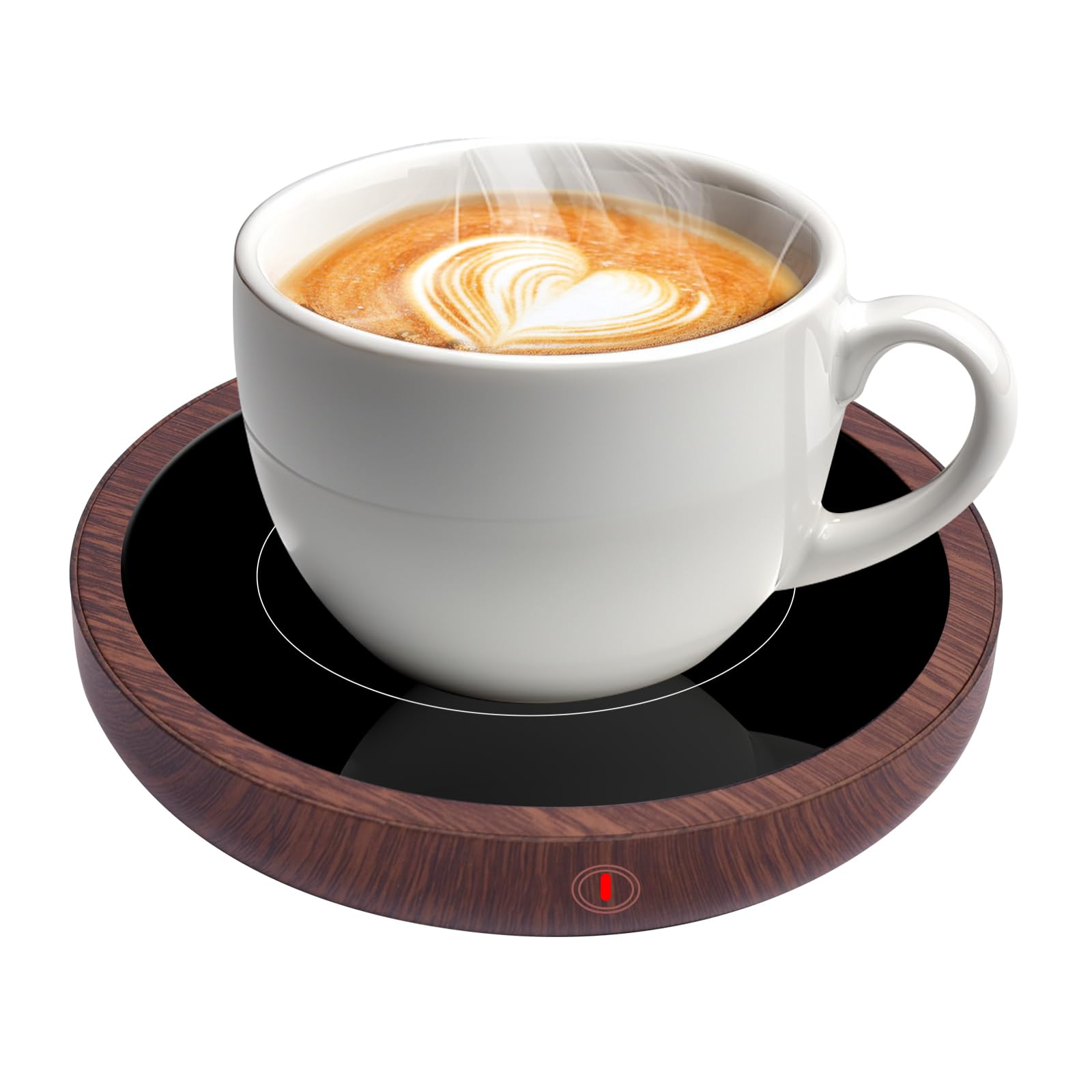 Smart Coffee Cup Warmer for Desk - Up to 176°F/80℃, Heated Coaster with 3 Temperature Settings & 4hrs Auto Shut Off, Coffee, Milk and Tea Warmer for Home Office