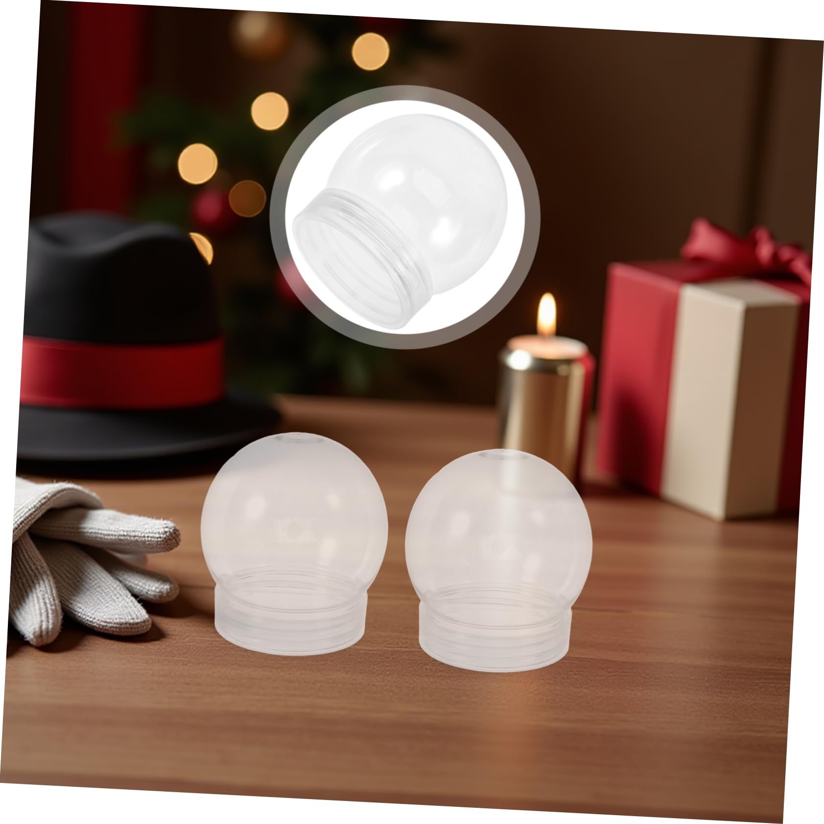 MAGICLULU Bolas Transparentes Capacidad 150ml de Plástico 24 Seguras y Prácticas para Ambientación en Navidad para Manualidades Navideñas DIY