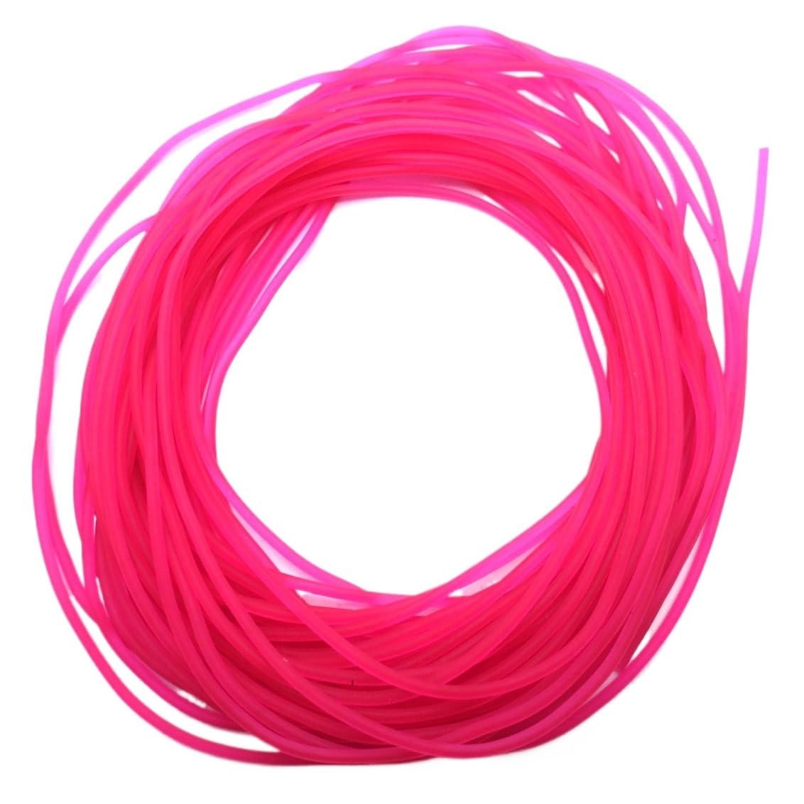 1 Corde De Pêche en Caoutchouc Solide Rose, Ligne en Caoutchouc Élastique Solide De 1,6 Mm, Ligne en Caoutchouc De 10 M for La Pêche