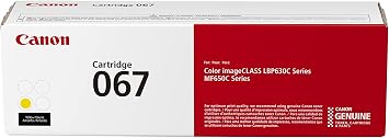 Canon Genuine 067 Yellow Toner Cartridge Compatible with LBP633Cdw, LBP632Cdw, MF652Cdw, MF653Cdw, MF654Cdw, MF656Cdw