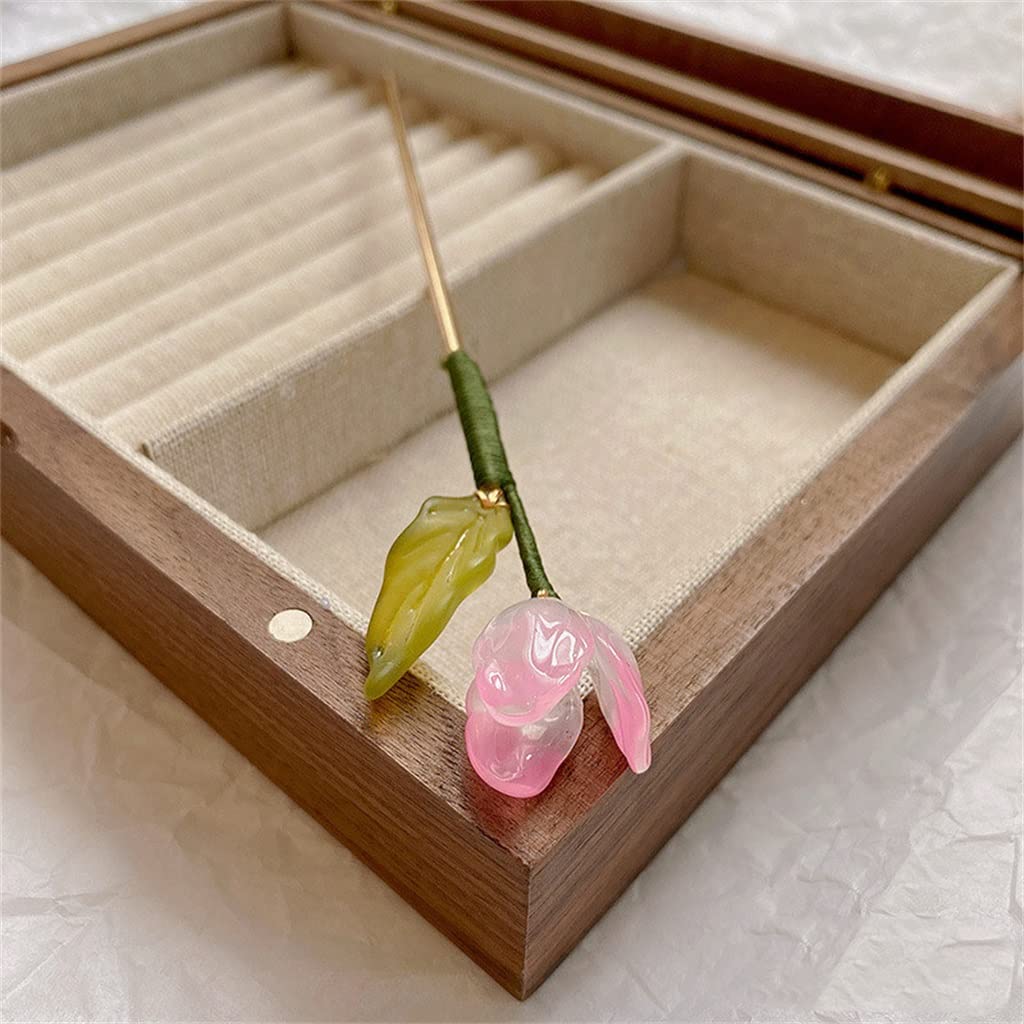 Horquilla de tulipán pequeña accesorio cabello mujer estilo antiguo 5