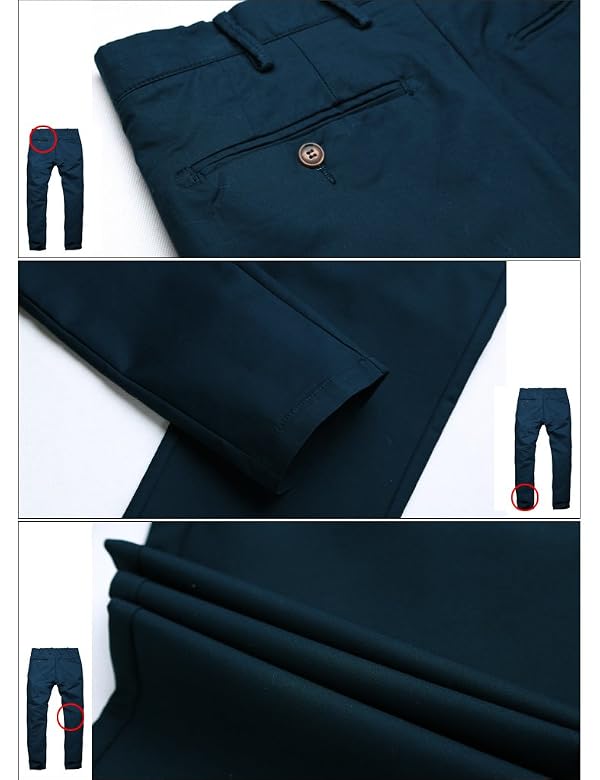 Match Men's Slim Tapered Stretchy Casual Pant (32W x 31L, 8060 Peacock Blue) by Match - Used condition - Image 5