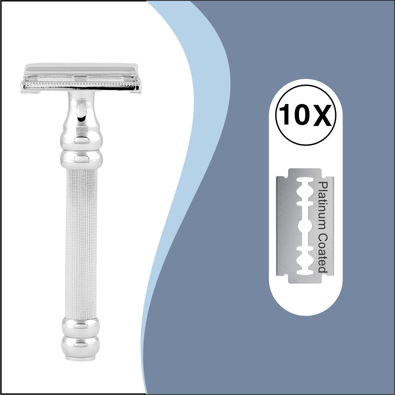 Pearl Shaving Double Edge Butterfly Safety Razor SBF-11 (Chrome) 2