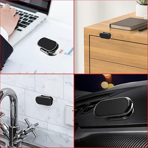 Miniatura 8 de Paquete de 3 Soporte magnético para teléfono celular, 8 imanes mejorados, soporte magnético fuerte para teléfono celular, rotación de 360 y vista de