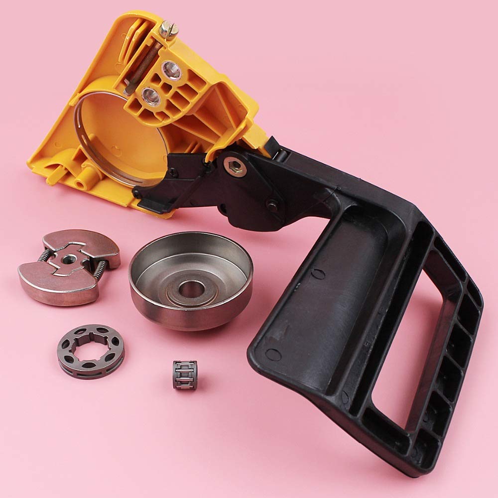 HAOHAO Freno de la Cadena del Embrague Cubierta de la manija del Juego de batería for el Socio 350 351 Motosierra Repuesto 3/8 Paso 7 Dientes 19mm ID cojinete de Agujas Kit