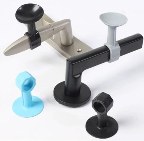 Busstier Suction Cup Snap Door Handle Stopper, Set of 4, Anti-Shock and Easy Assembly, Durable and Practical Design