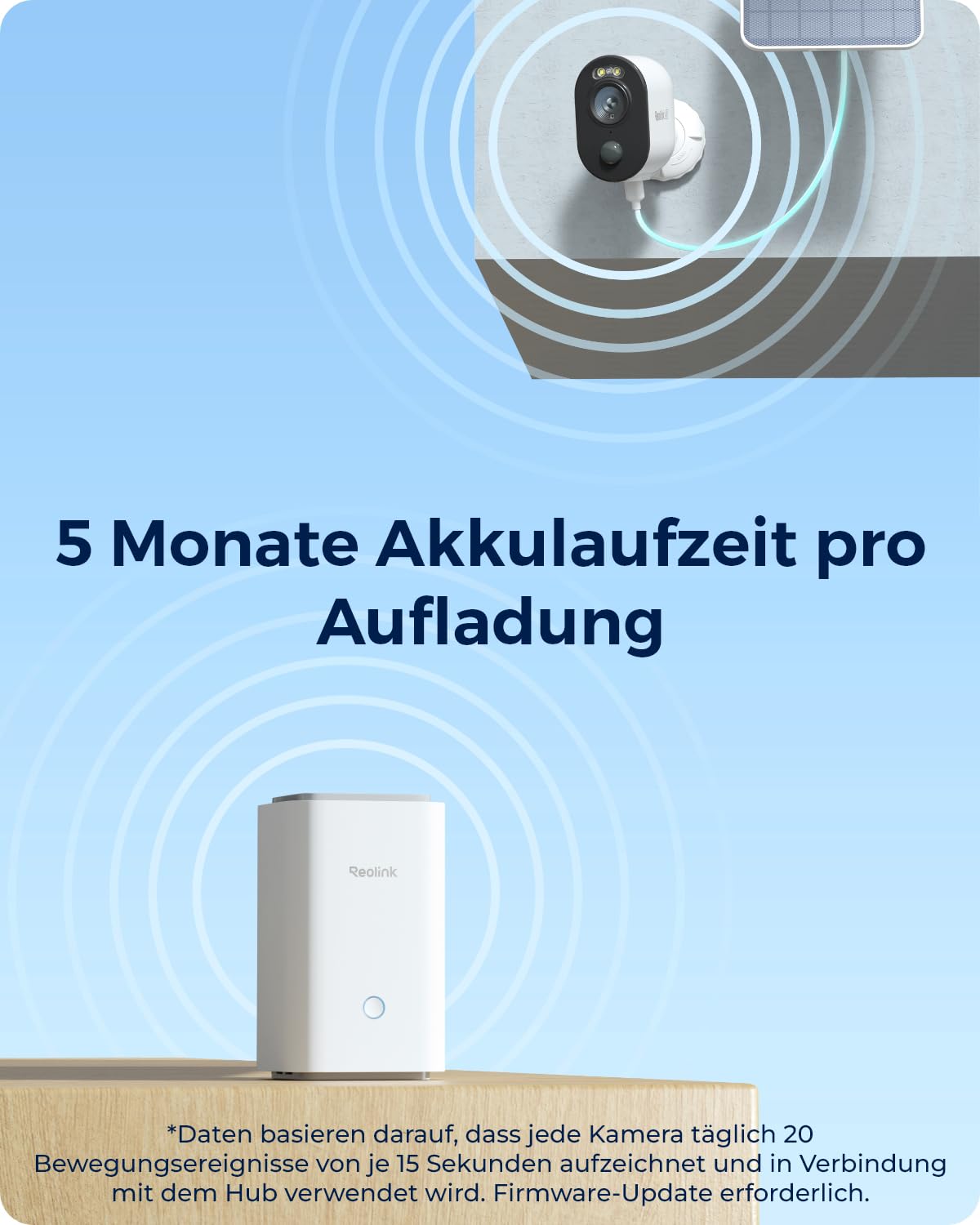 Reolink 4K Überwachungskamera Aussen Akku Set mit Home Hub, Farbnachtsicht | Zentrale Verwaltung & Lokaler Speicher, Ohne ABO, Bank-Level-Verschlüsselung, 2.4/5GHz WLAN, Argus 3 Ultra 2-Kamera-Set