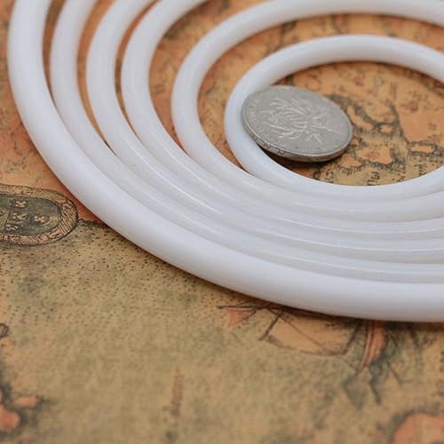 Miniatura 7 de SUPVOX 20 aros de plástico para atrapasueños, anillos de macramé para manualidades, suministros de atrapasueños (4.3 in)