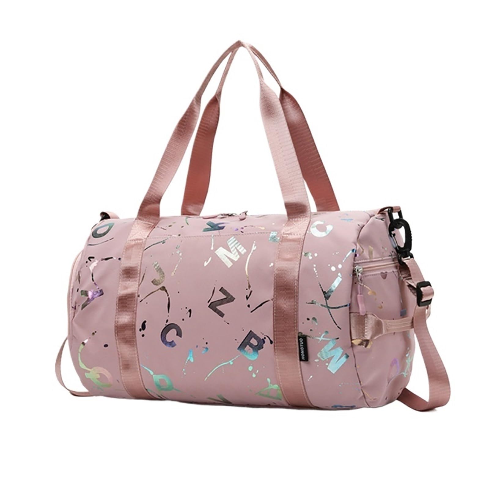 SERDAS Sac à bandoulière étanche pour gym, yoga, sport, danse pour fille et garçon, graffiti, voyage, fitness, siwmming sec humide, rose, Taille unique