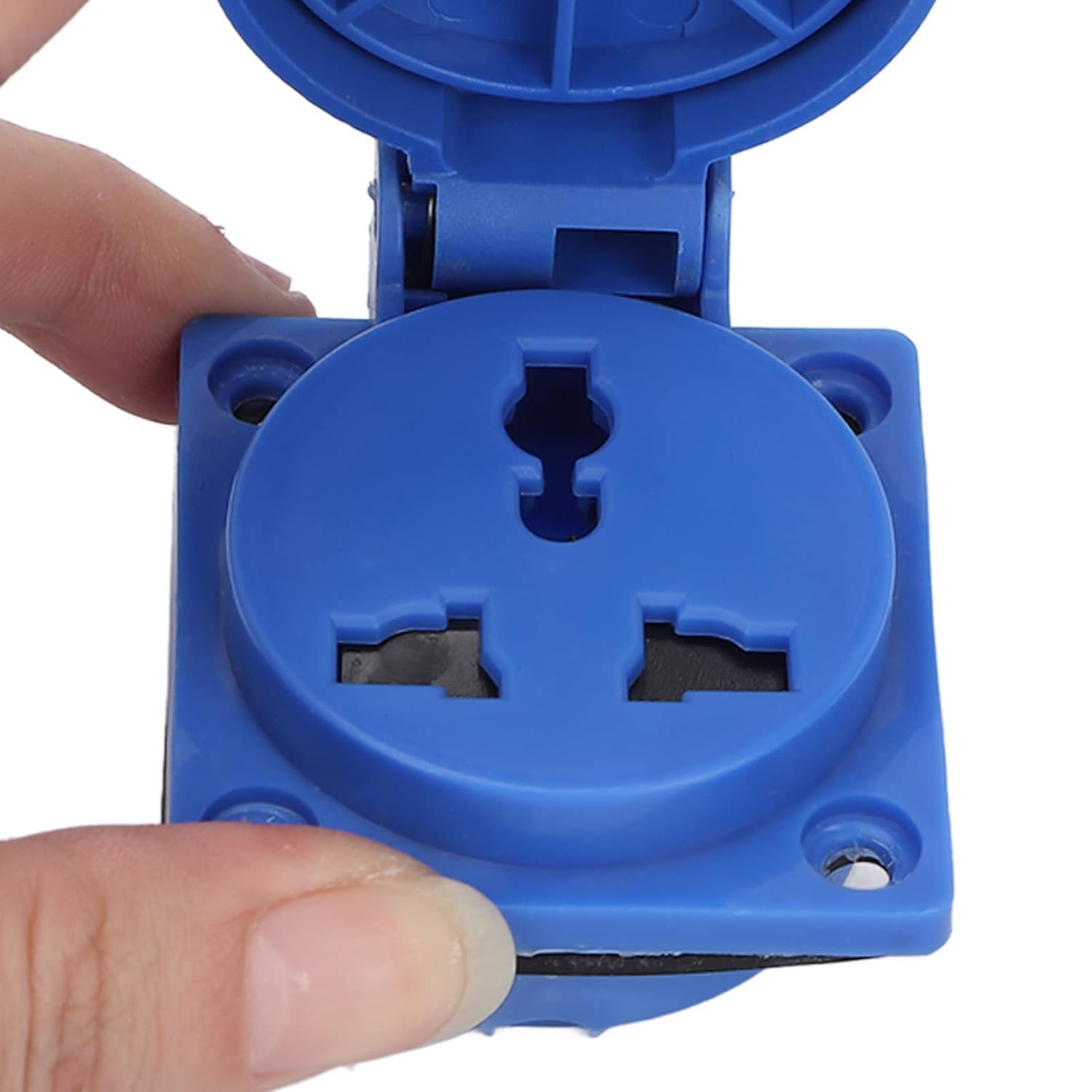 POWER 250VAC 10A Waterproof 3-Pin AU EU UK US Female socket Blue ABS Shell (5) 1