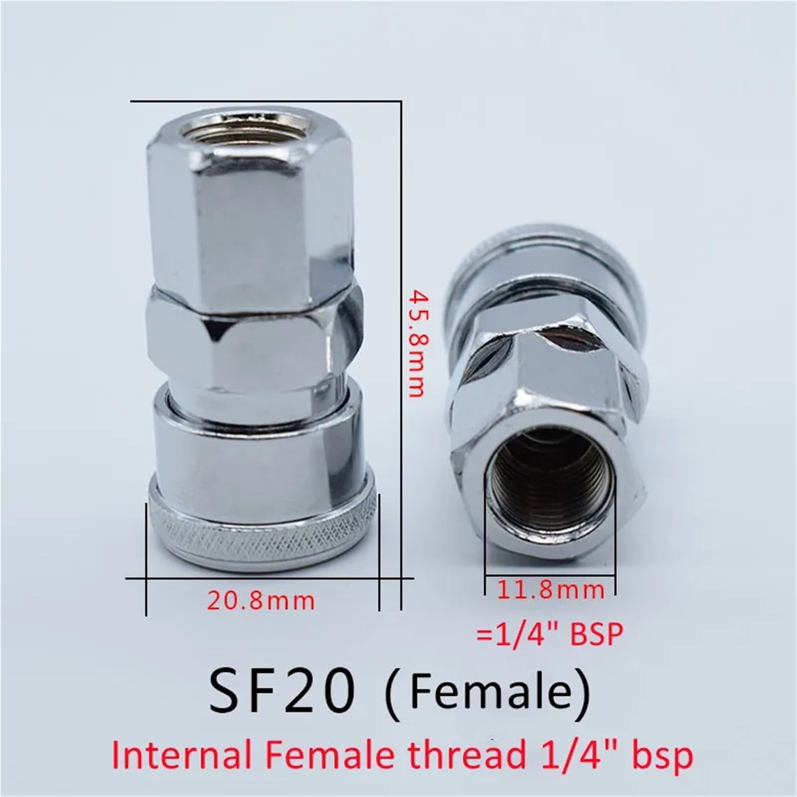 1PCS C Type Quick Pneumatic Fittings High Pressure Coupling PF20 SF20 PM20 SM20 20/30/40 Air Compressor Hose Quick Coupler (SF20) WBHFOIKNMS