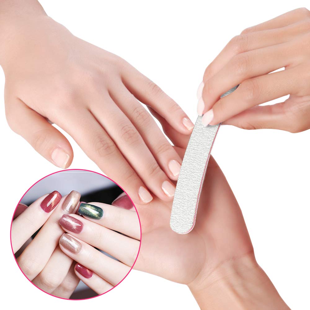 Forever Speed 50 lime per unghie professionali 100/180, lima per manicure a doppio lato, colore viola/bianco