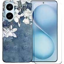 Case for Vivo V60 Lite 5G 6.77" + Tempered Glass Screen Protector, Flexible Silicone Shell Bumper TPU Protective Cover BST11